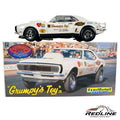 Redline Speed Diecast 1:18 scale Grumpy's Toy IV Chevrolet Camaro white drag racing model with authentic sponsor decals