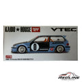 Redline Speed Diecast Kaido House Mini GT Honda Civic EF Kaido Roulette V1 model car in blue and black livery