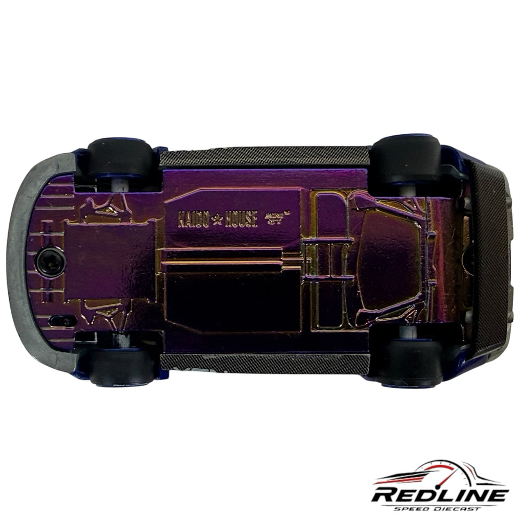 Redline Speed Diecast Kaido House Honda NSX Evasive V2 model car showing the iridescent purple chassis underside
