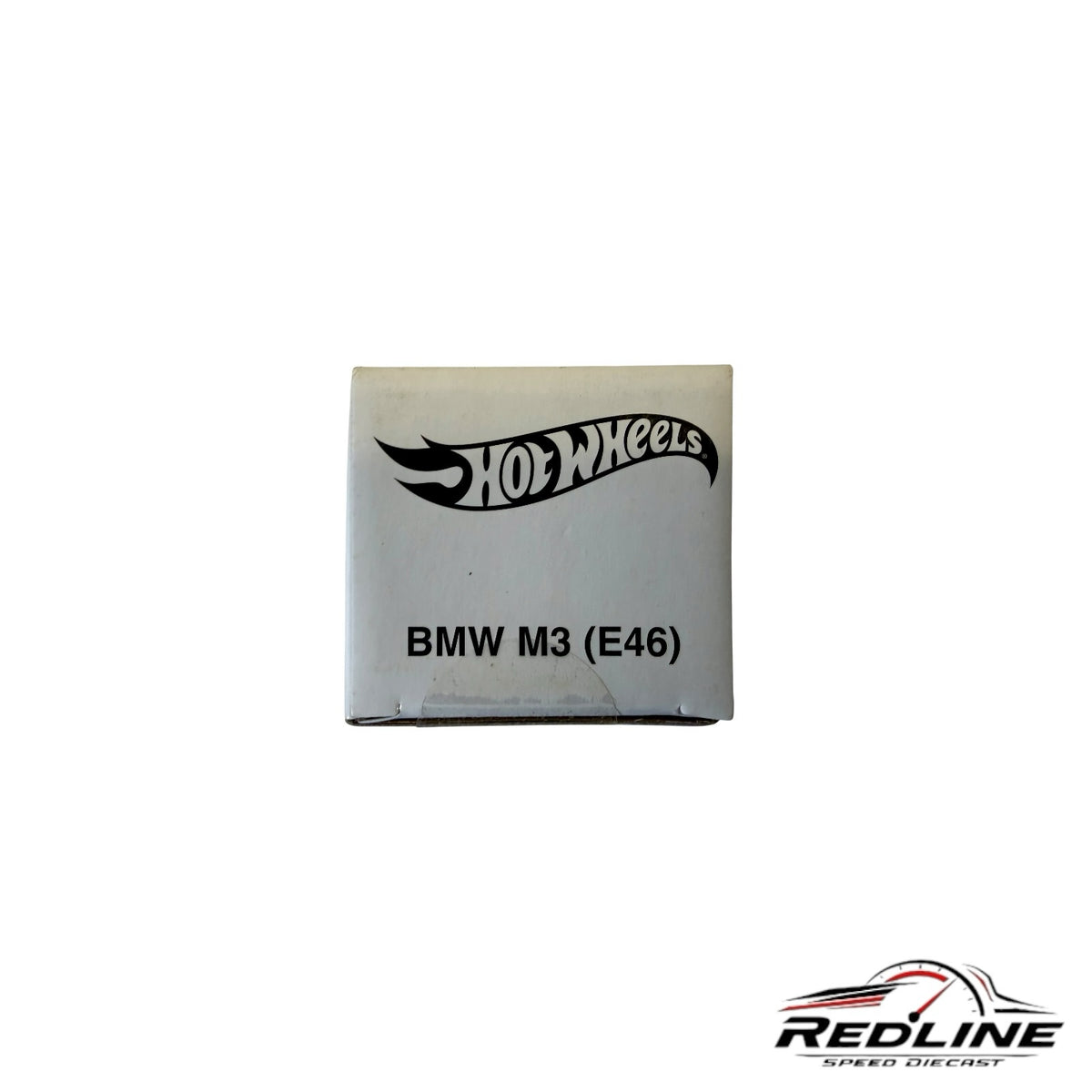 Redline Speed Diecast Hot Wheels BMW M3 E46 white collector box packaging with iconic logo