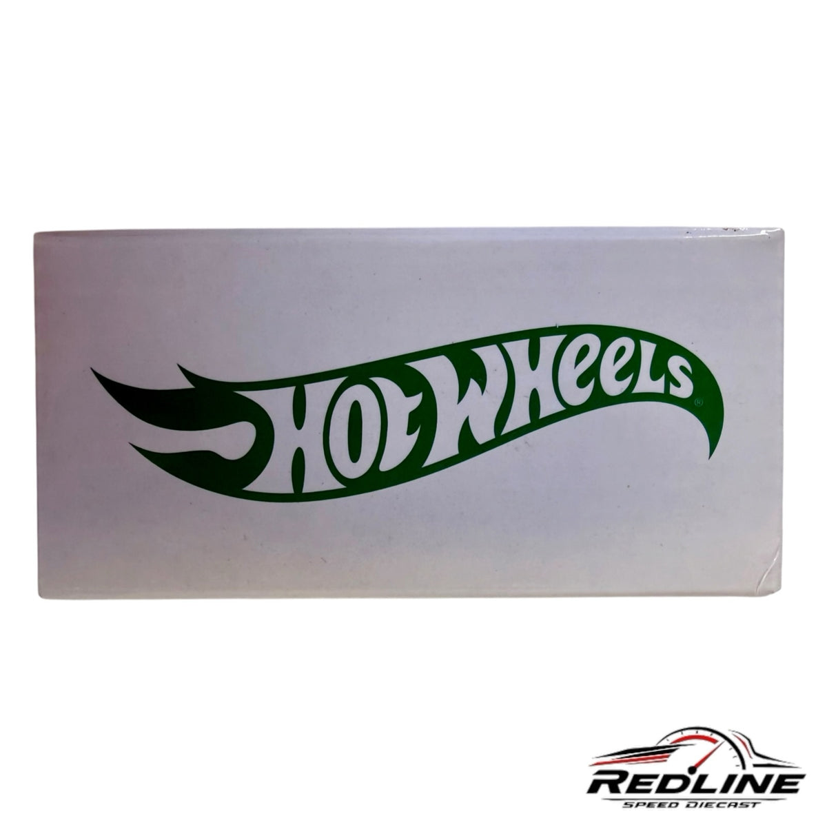 Redline Speed Diecast Hot Wheels logo on a white box for the 1952 Dodge Power Wagon holiday collectible