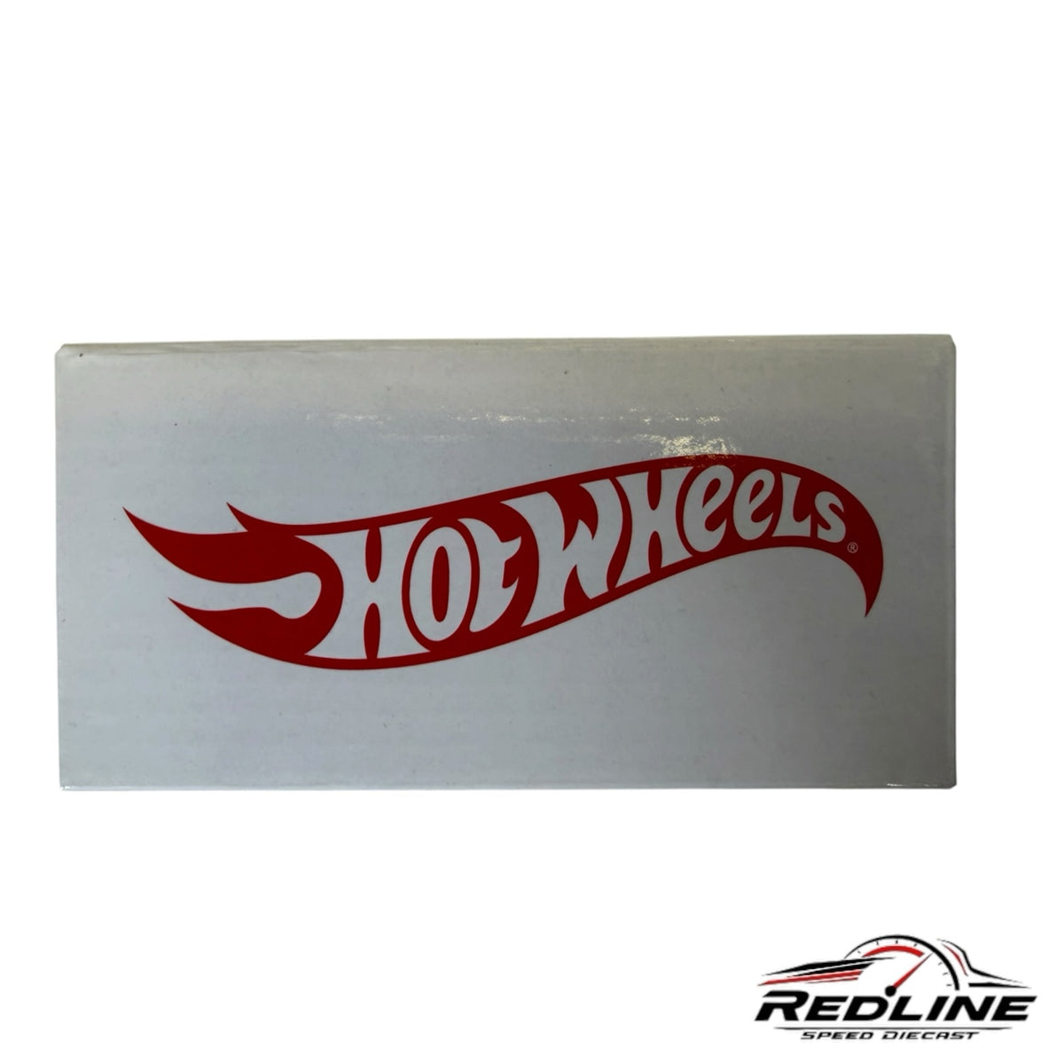 Redline Speed Diecast Hot Wheels collector edition packaging box with iconic red logo on a clean white background