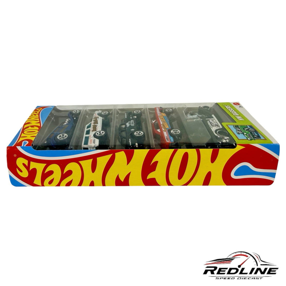 Redline Speed Diecast Hot Wheels HW Gassers 5-pack featuring five detailed 1:64 scale drag racing die-cast cars.