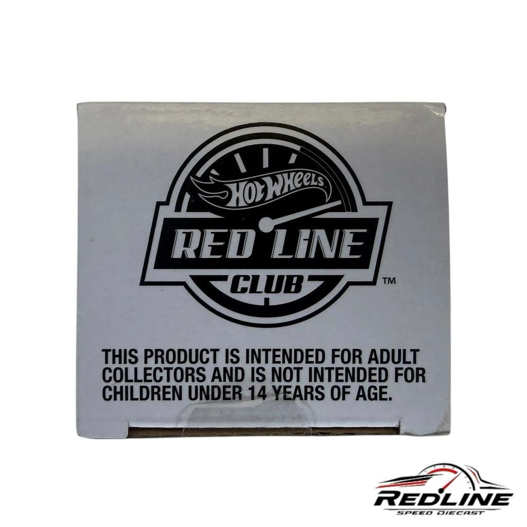 Redline Speed Diecast Hot Wheels Red Line Club logo on white packaging for adult collector vehicle