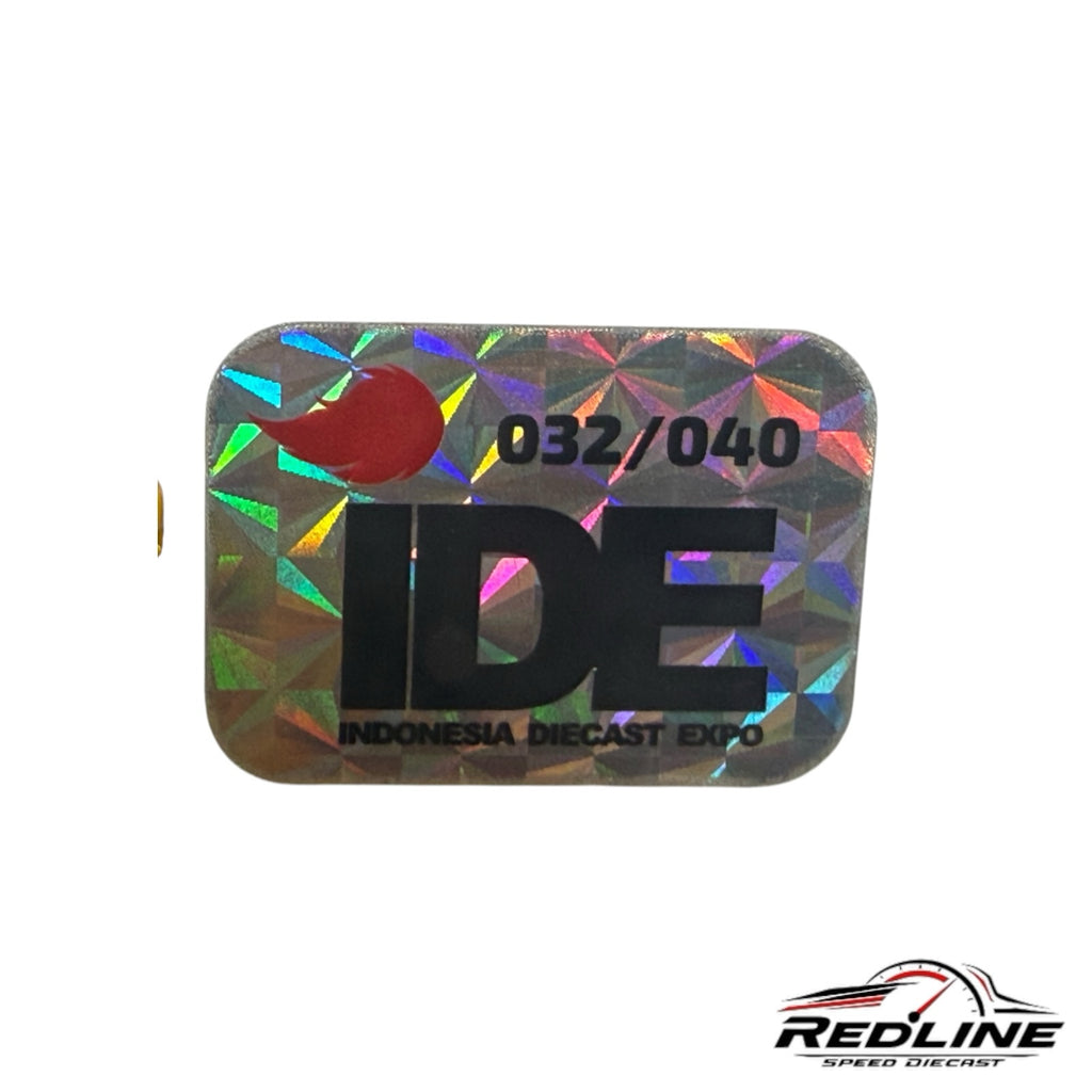 Redline Speed Diecast Indonesia Diecast Expo holographic authenticity sticker numbered 032 of 040