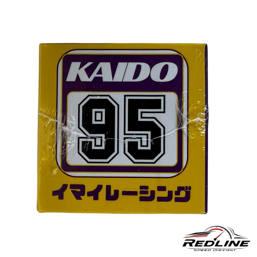 Redline Speed Diecast KAIDO HOUSE BMW E30 M3 model packaging featuring number 95 in yellow and purple livery
