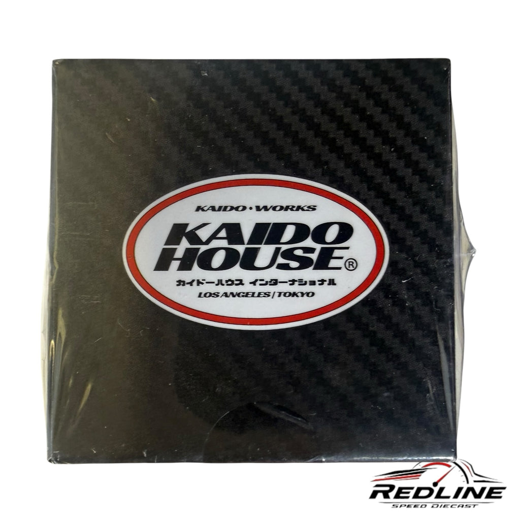Redline Speed Diecast branded Kaido House box with carbon fiber texture and iconic logo for Nissan Skyline model car
