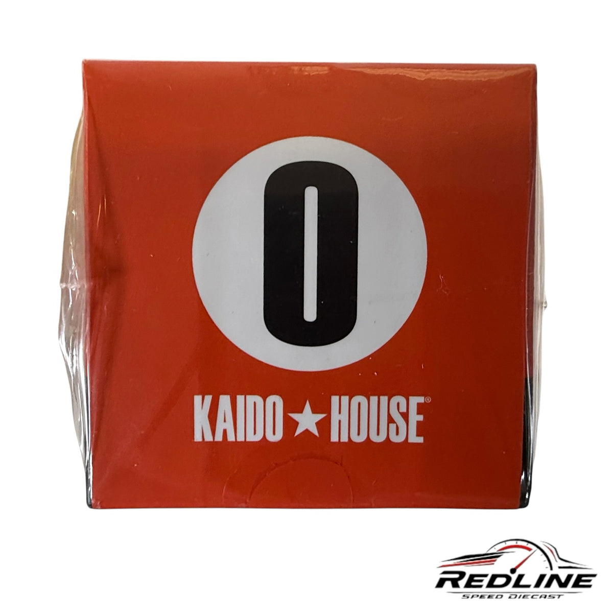 Redline Speed Diecast Kaido House orange packaging box with a white circular logo and the number zero