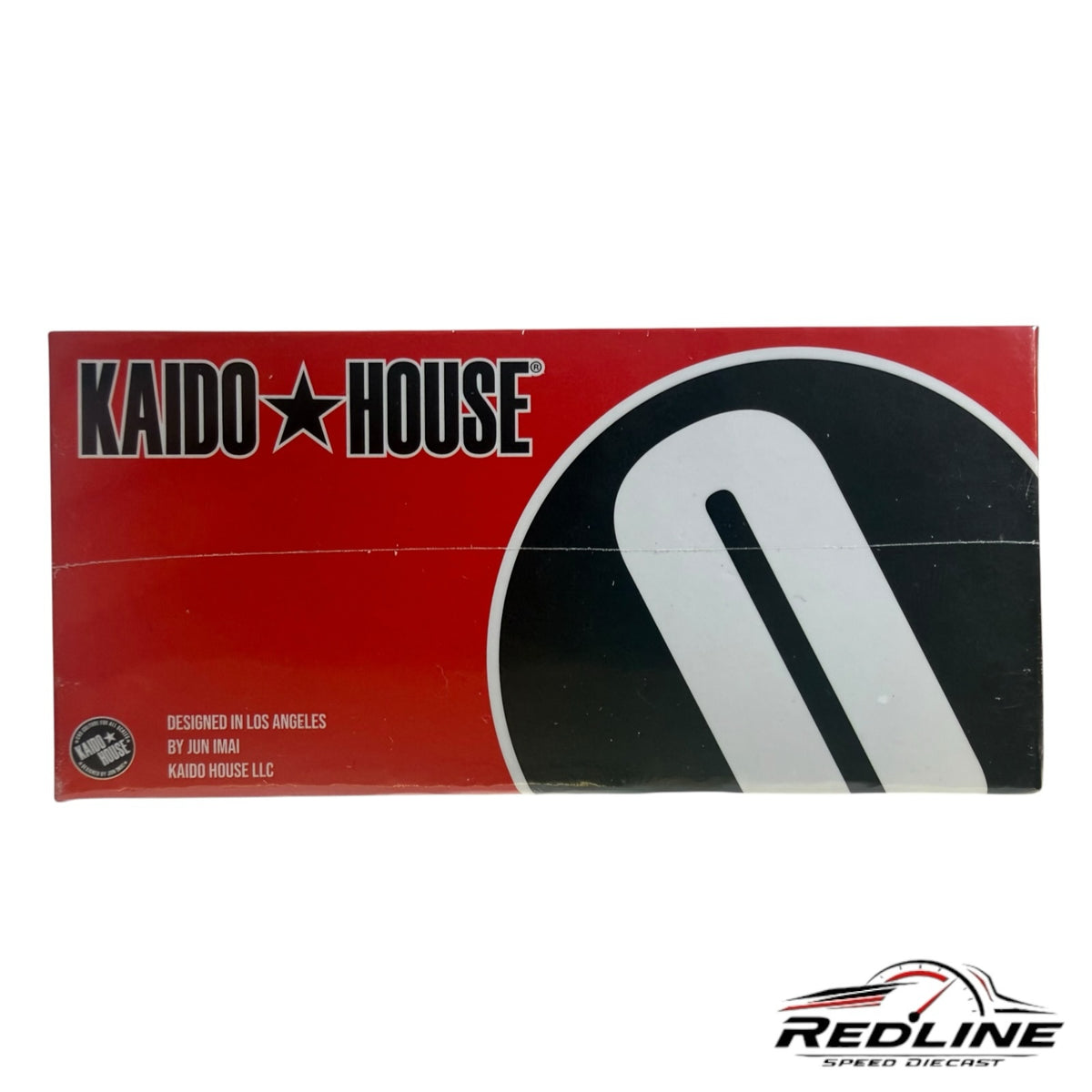 Redline Speed Diecast packaging box for Kaido House Nissan Skyline model featuring red and black branding
