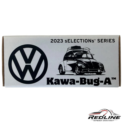 Redline Speed Diecast Hot Wheels Kawa-Bug-A 2023 sELECTIONs series packaging box with Volkswagen logo
