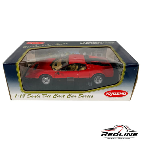 Redline Speed Diecast 1:18 scale Kyosho Ferrari 365 GT4 BB model car in red inside its original display box