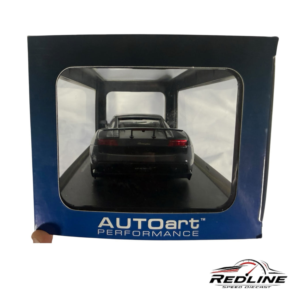 Redline Speed Diecast AUTOart 1:18 scale metallic grey Lamborghini Gallardo LP570-4 Superleggera model in display box