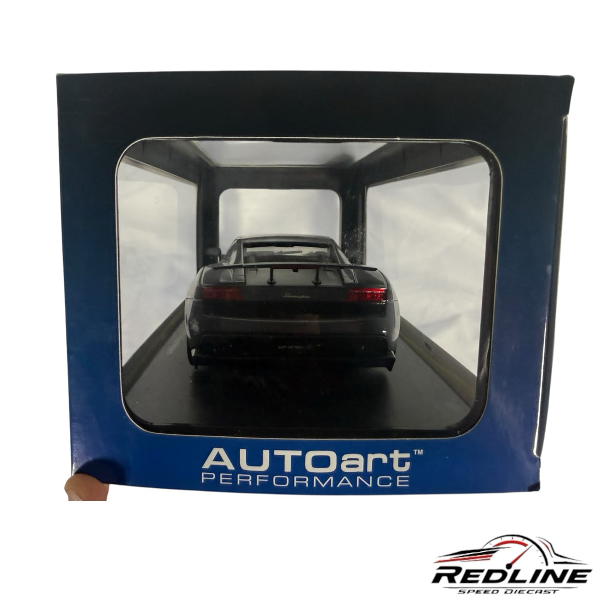 Redline Speed Diecast AUTOart 1:18 scale metallic grey Lamborghini Gallardo LP570-4 Superleggera model in display box