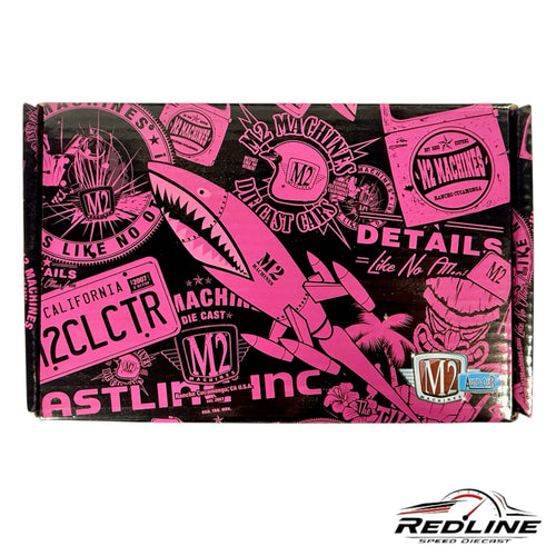 Redline Speed Diecast M2 Machines display box with black and pink Tiki Daddy graphics for a Dodge Challenger model
