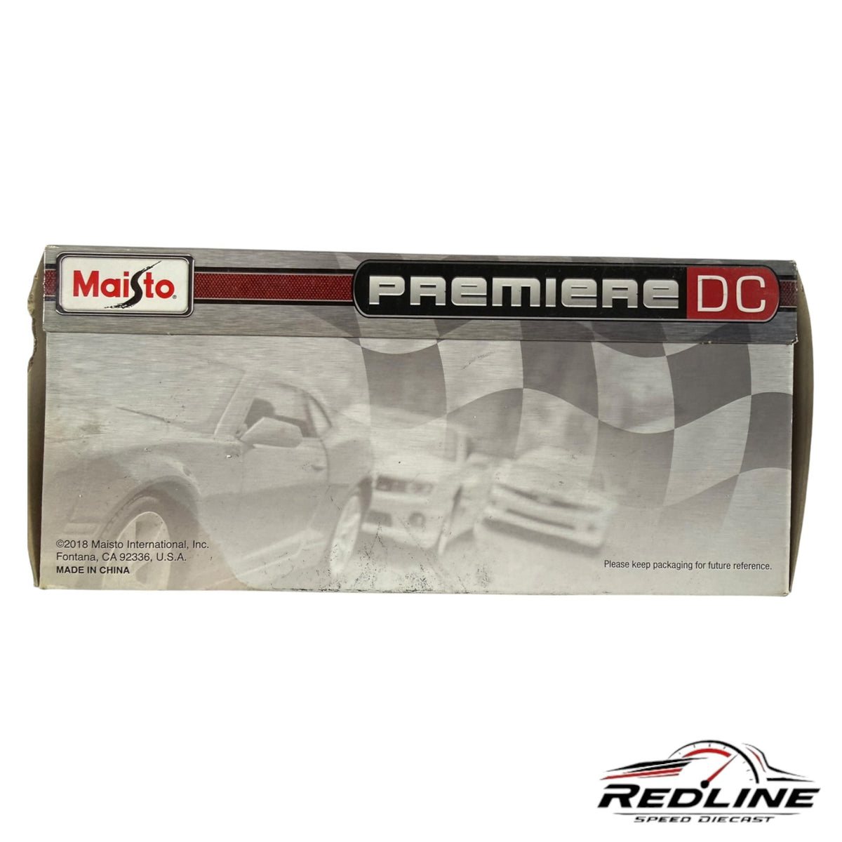 Redline Speed Diecast Maisto Premiere Edition packaging box for a 2009 Chevrolet Corvette Z06 GT1 model car