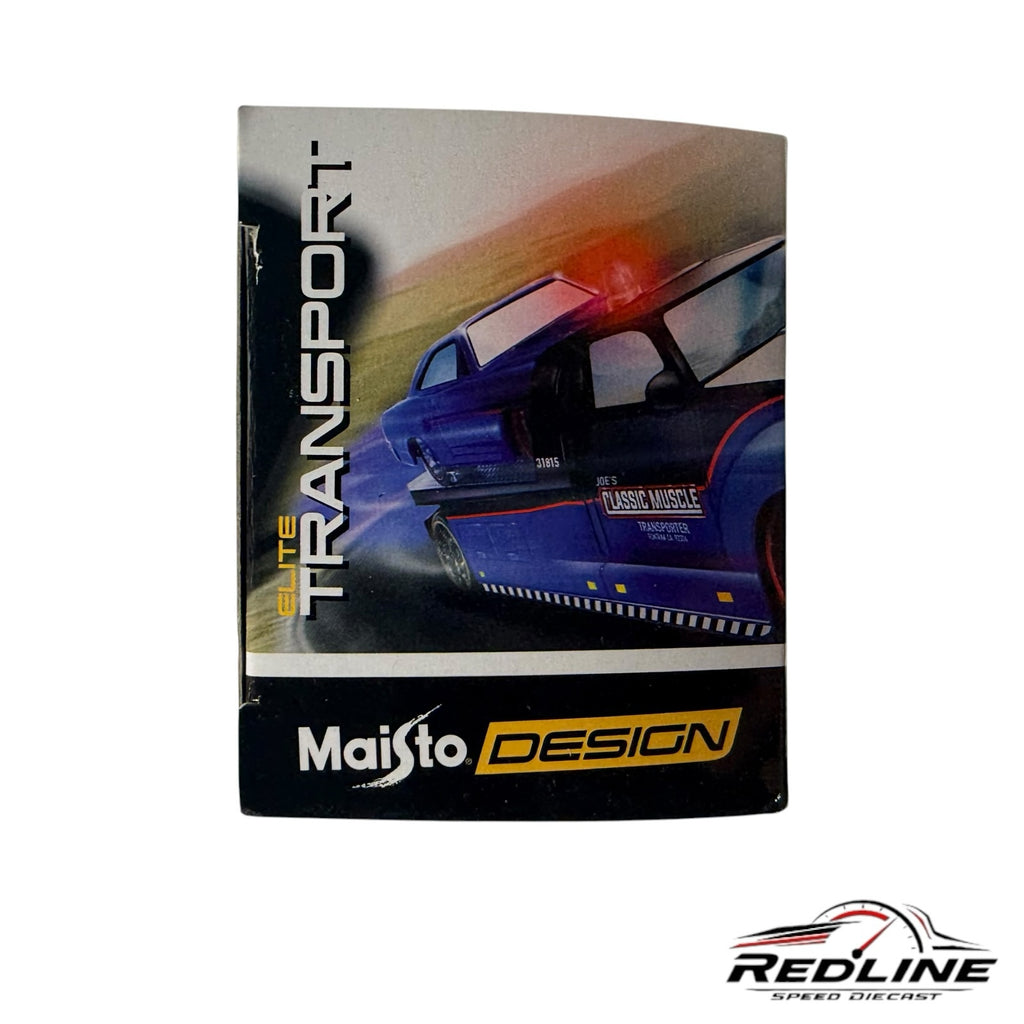 Redline Speed Diecast Maisto Design Elite Transport packaging featuring a 1969 Corvette on a classic ramp truck