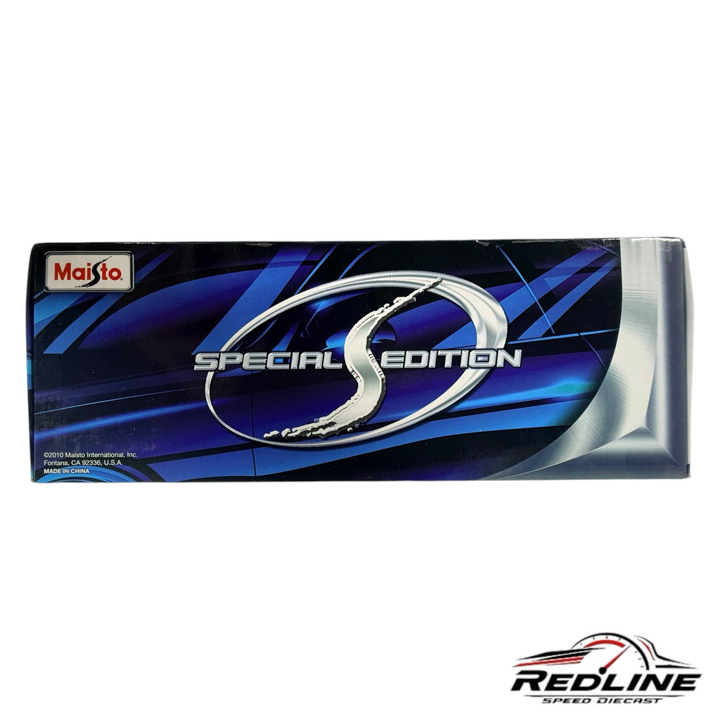 Redline Speed Diecast Maisto Special Edition blue and black branded packaging box for a collectible model car