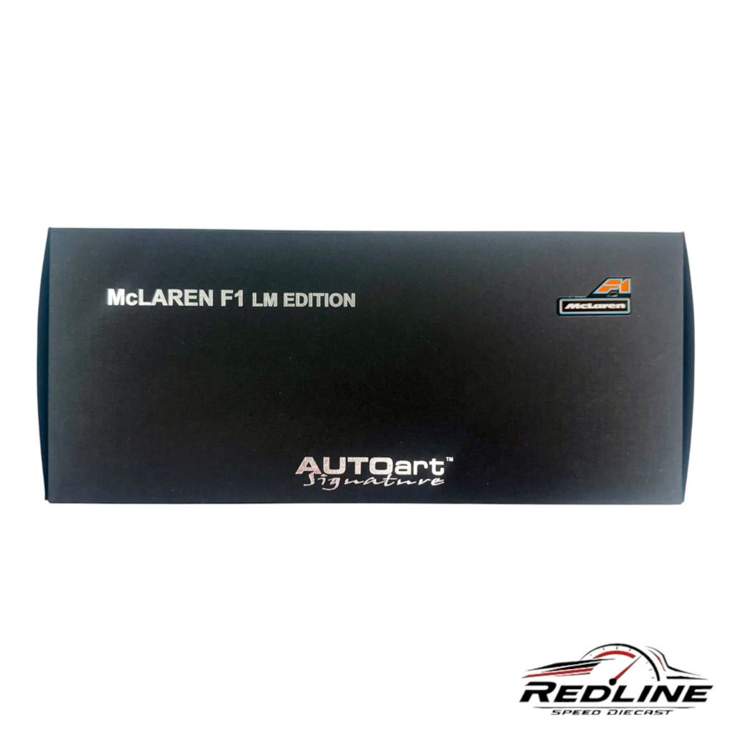 Redline Speed Diecast black display box for the AUTOart Signature McLaren F1 LM Edition model car