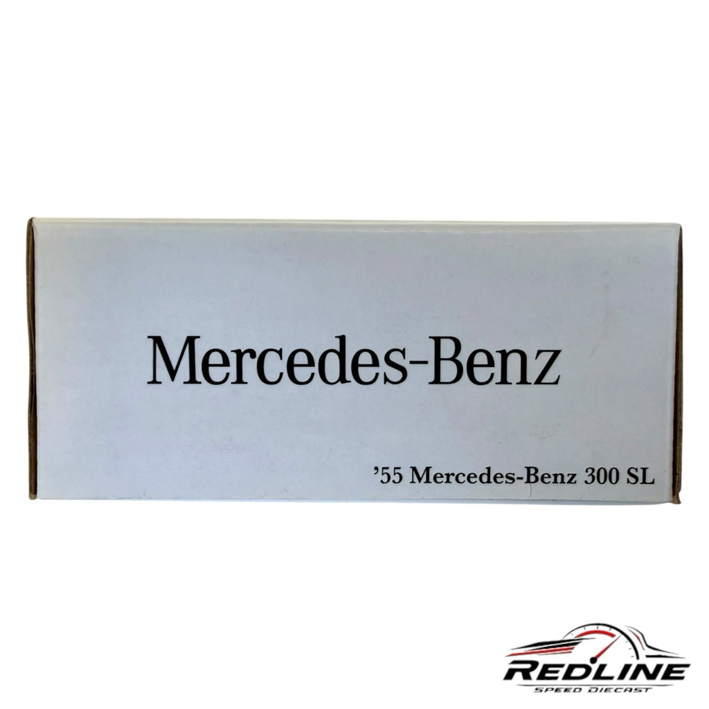 Redline Speed Diecast collector box for the 1955 Mercedes-Benz 300 SL model car with branded packaging