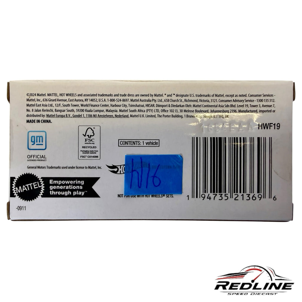 Redline Speed Diecast 1975 Chevrolet Monte Carlo packaging box back view with official branding and barcode