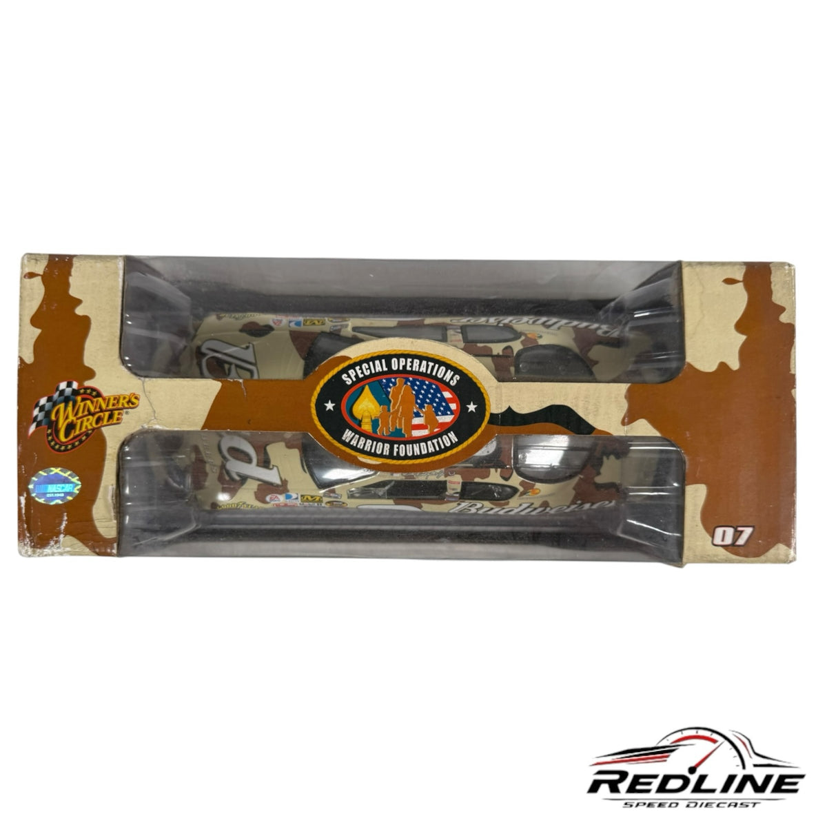 Redline Speed Diecast 1:24 scale Dale Earnhardt Jr NASCAR stock car in desert camouflage Special Operations livery