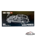 Redline Speed Diecast packaging for Kaido House Mini GT Nissan Fairlady Z HKS V1 model with white wireframe graphic