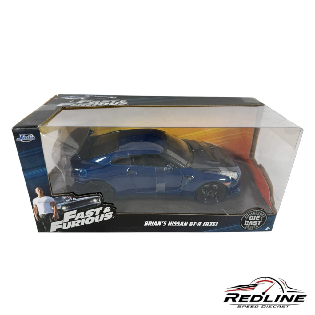 Redline Speed Diecast 1:24 scale blue Nissan GT-R R35 model car from Fast and Furious in original display packaging