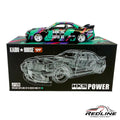 Redline Speed Diecast KAIDO HOUSE Nissan Skyline GT-R R33 HKS V1 model car with vibrant livery on its display box