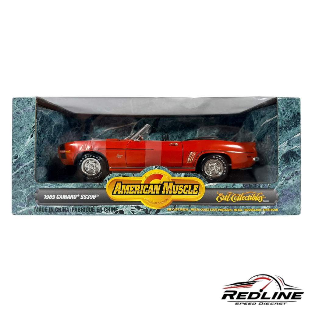 Redline Speed Diecast 1:18 scale orange 1969 Camaro SS396 convertible model car in original collector box
