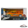 Redline Speed Diecast 1:24 scale orange Toyota Supra model car from Fast & Furious in original display packaging.
