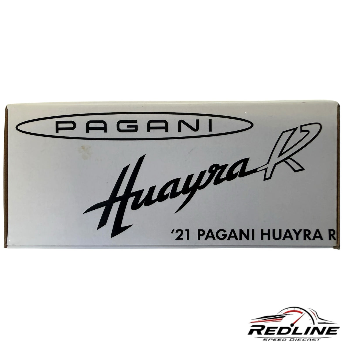 Redline Speed Diecast collector box for the 2021 Pagani Huayra R diecast model vehicle