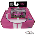 Redline Speed Diecast M2 Machines 1966 Ford GT40 MK II in vibrant pink with racing livery in display packaging.