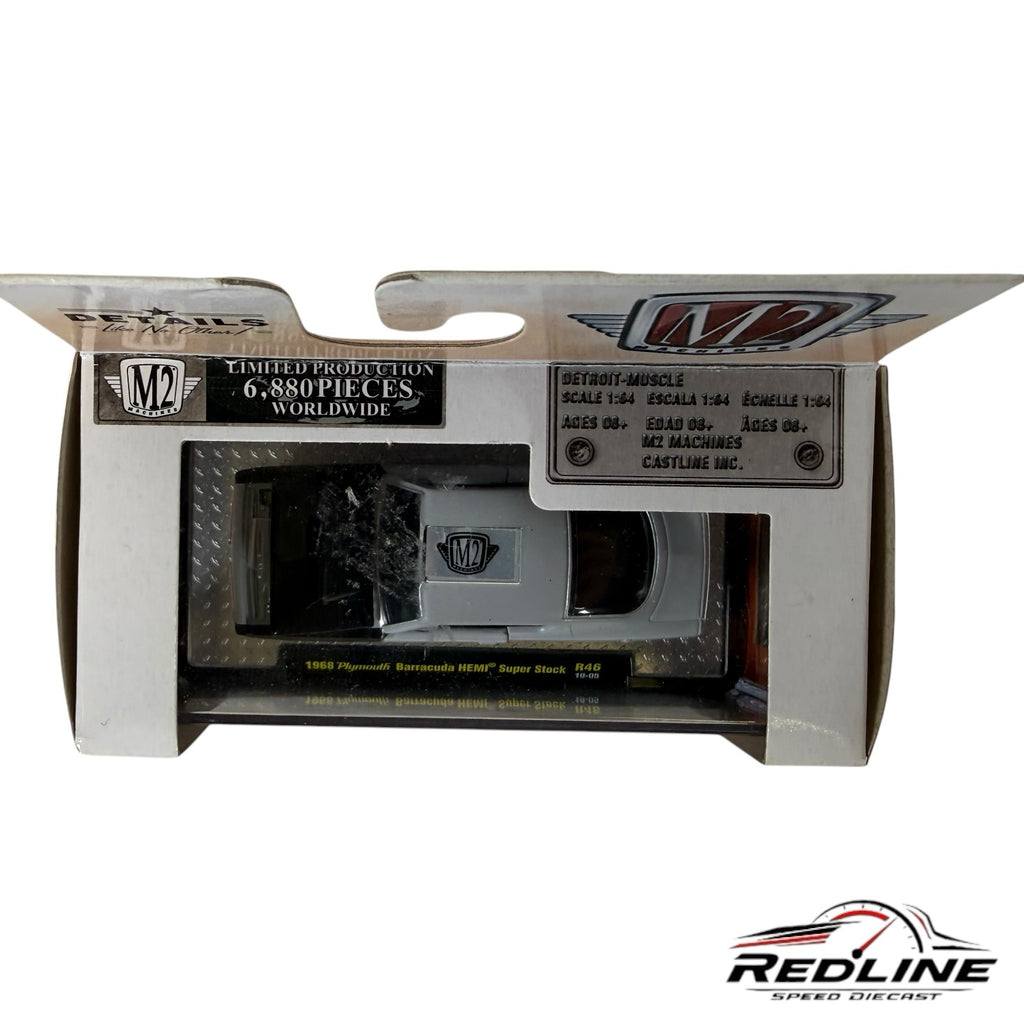 Redline Speed Diecast 1:64 scale 1968 Plymouth Barracuda HEMI Super Stock in original blister pack packaging