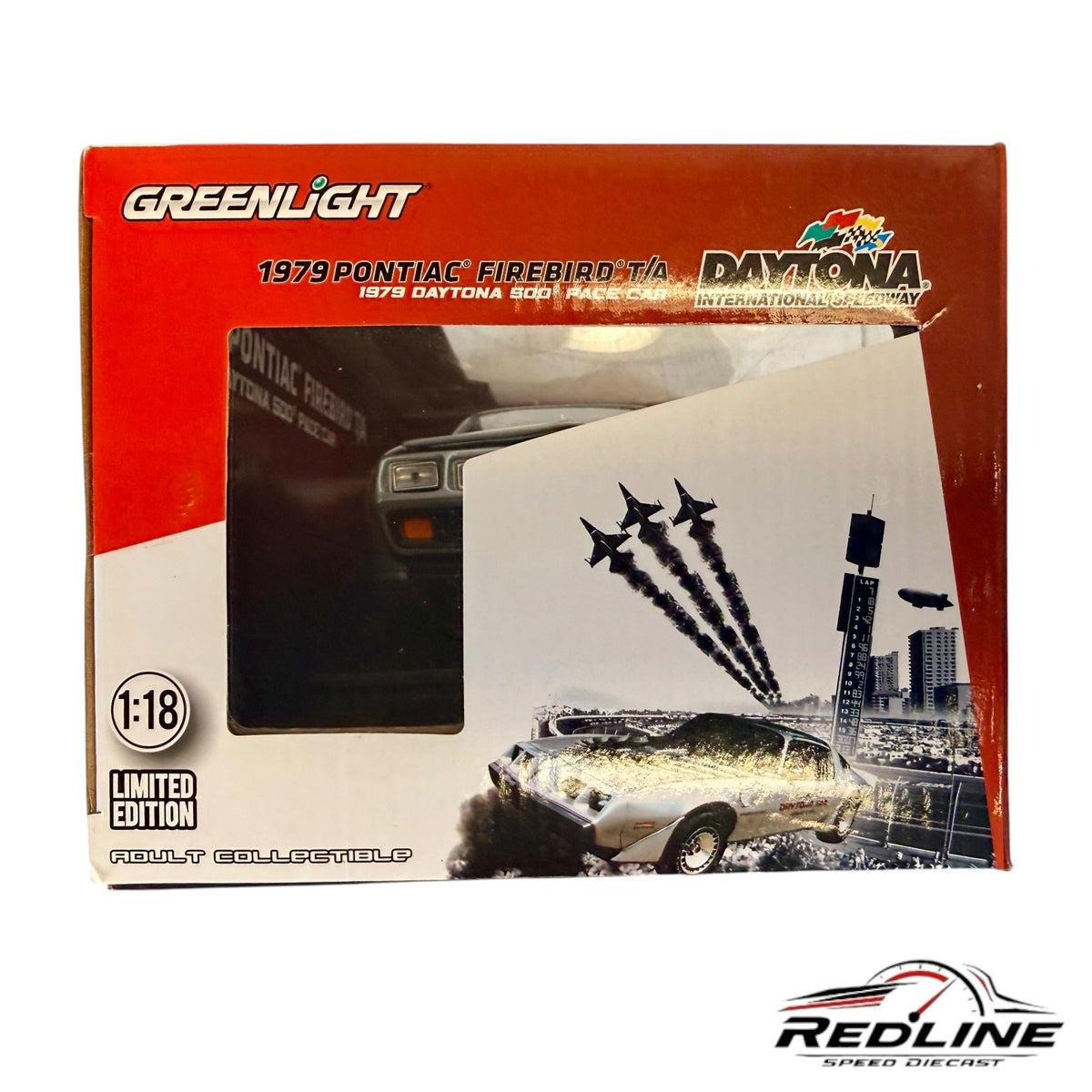 Redline Speed Diecast 1:18 scale 1979 Pontiac Firebird Trans Am Daytona 500 pace car model in original display box