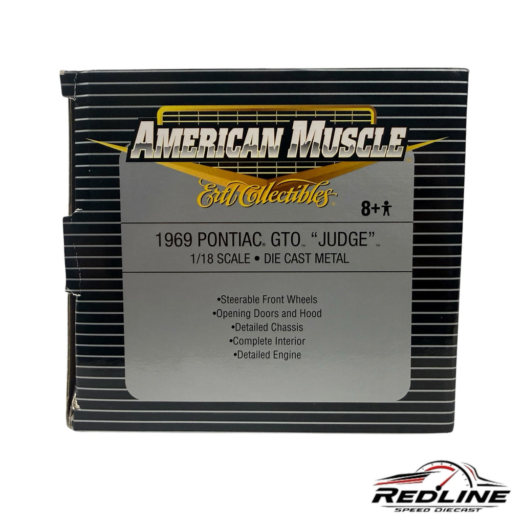 Redline Speed Diecast packaging for 1969 Pontiac GTO Judge 1:18 scale American Muscle model car