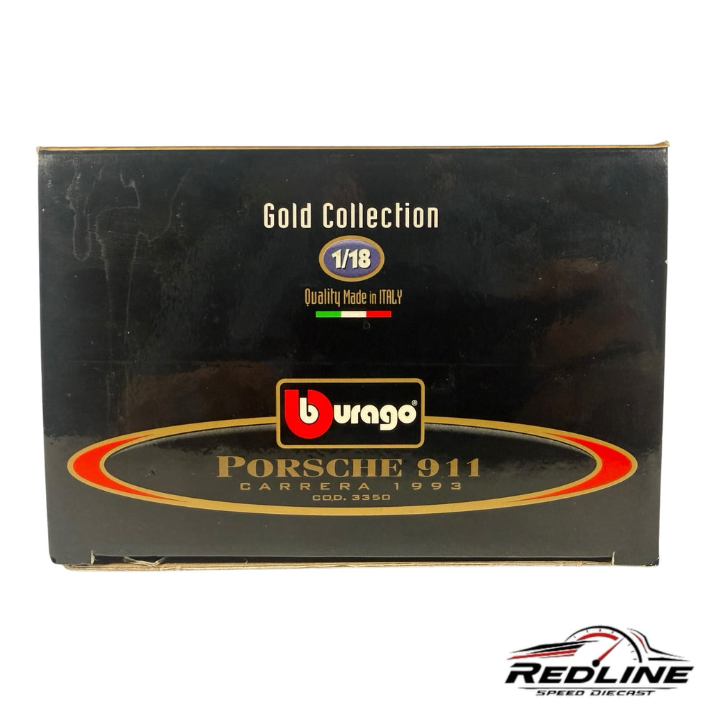 Redline Speed Diecast Bburago Gold Collection 1:18 scale Porsche 911 Carrera 1993 model car box packaging