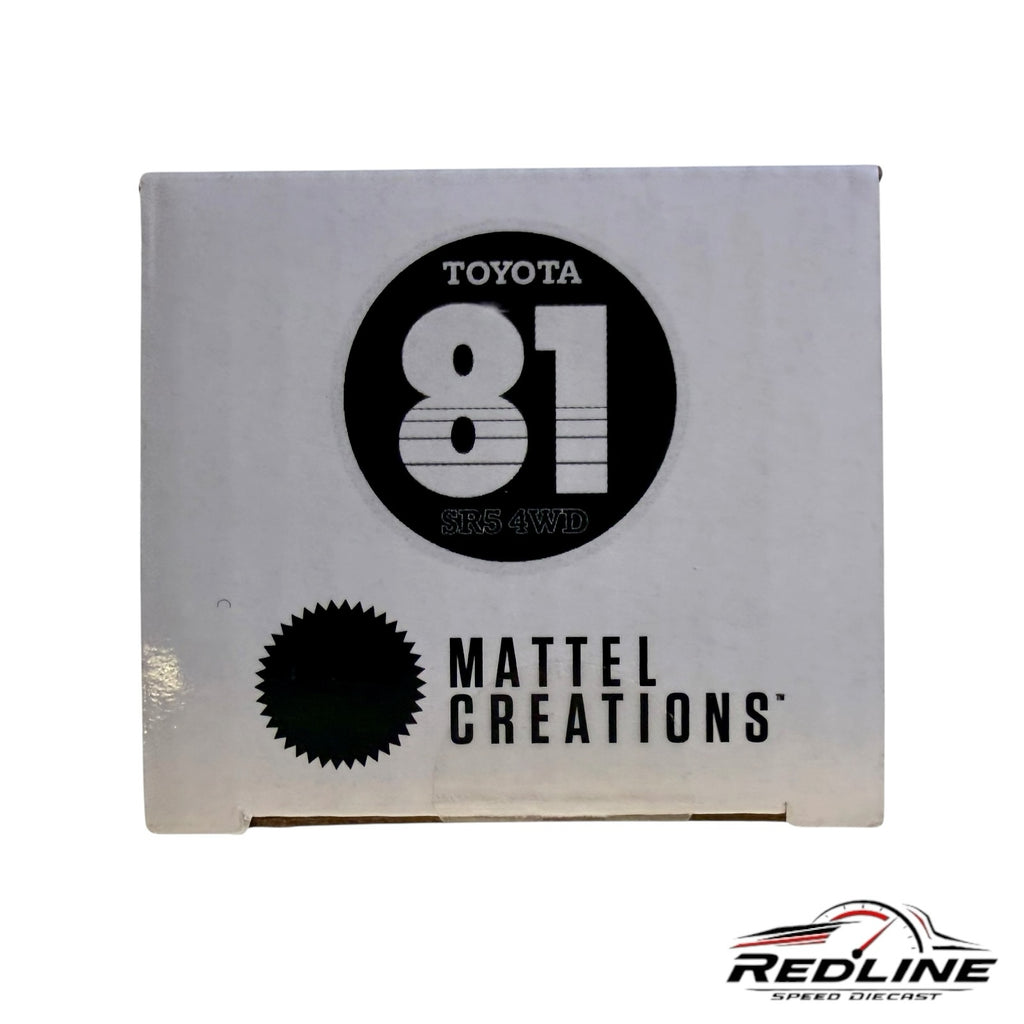 Redline Speed Diecast 1981 Toyota SR5 4WD collectible box packaging with Mattel Creations logo