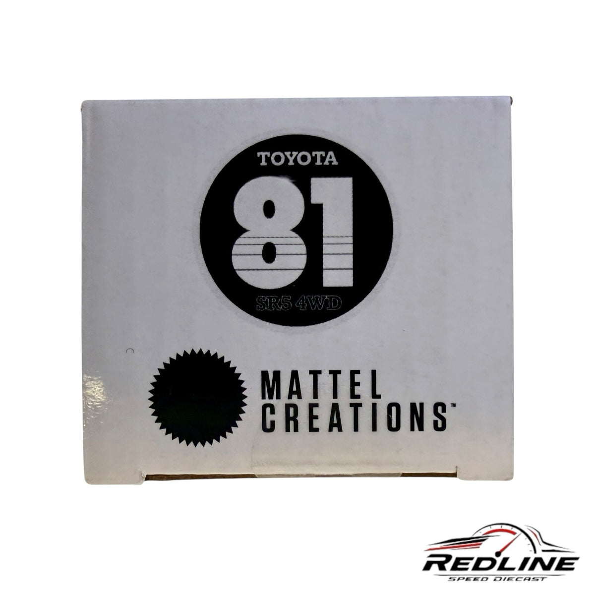 Redline Speed Diecast 1981 Toyota SR5 4WD collectible box packaging with Mattel Creations logo