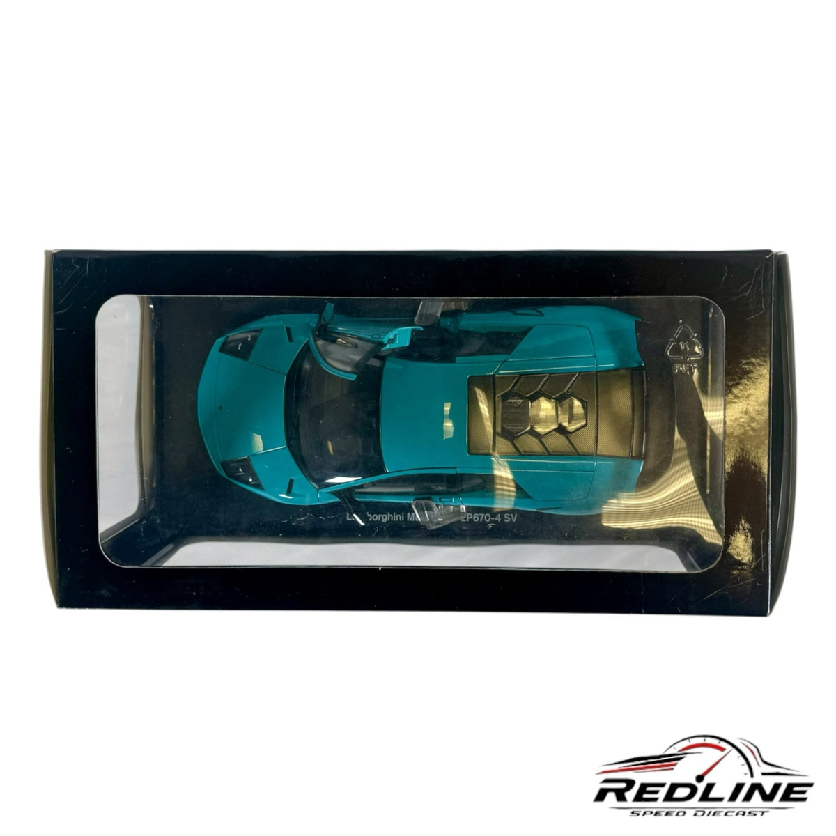 Redline Speed Diecast 1:18 scale turquoise Lamborghini Murcielago LP670-4 SV model car in original display box