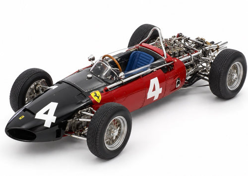 Redline Speed Diecast vintage Ferrari Formula One model car with red and black livery and number 4 racing decals.