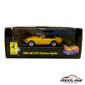 Redline Speed Diecast 1:43 scale yellow 1968 Ferrari 365 GTS Daytona Spider model car in original collector packaging.