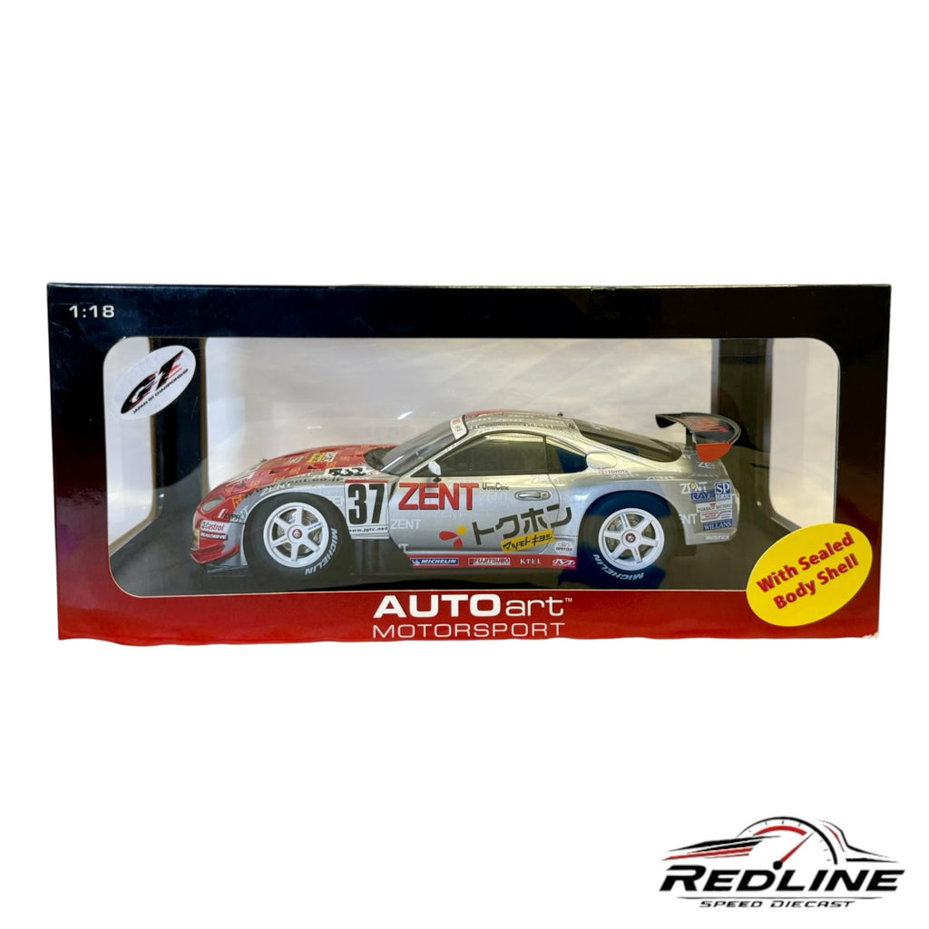 Redline Speed Diecast 1:18 scale AUTOart 2003 ZENT TOM'S Toyota Supra JGTC race car model in original display box