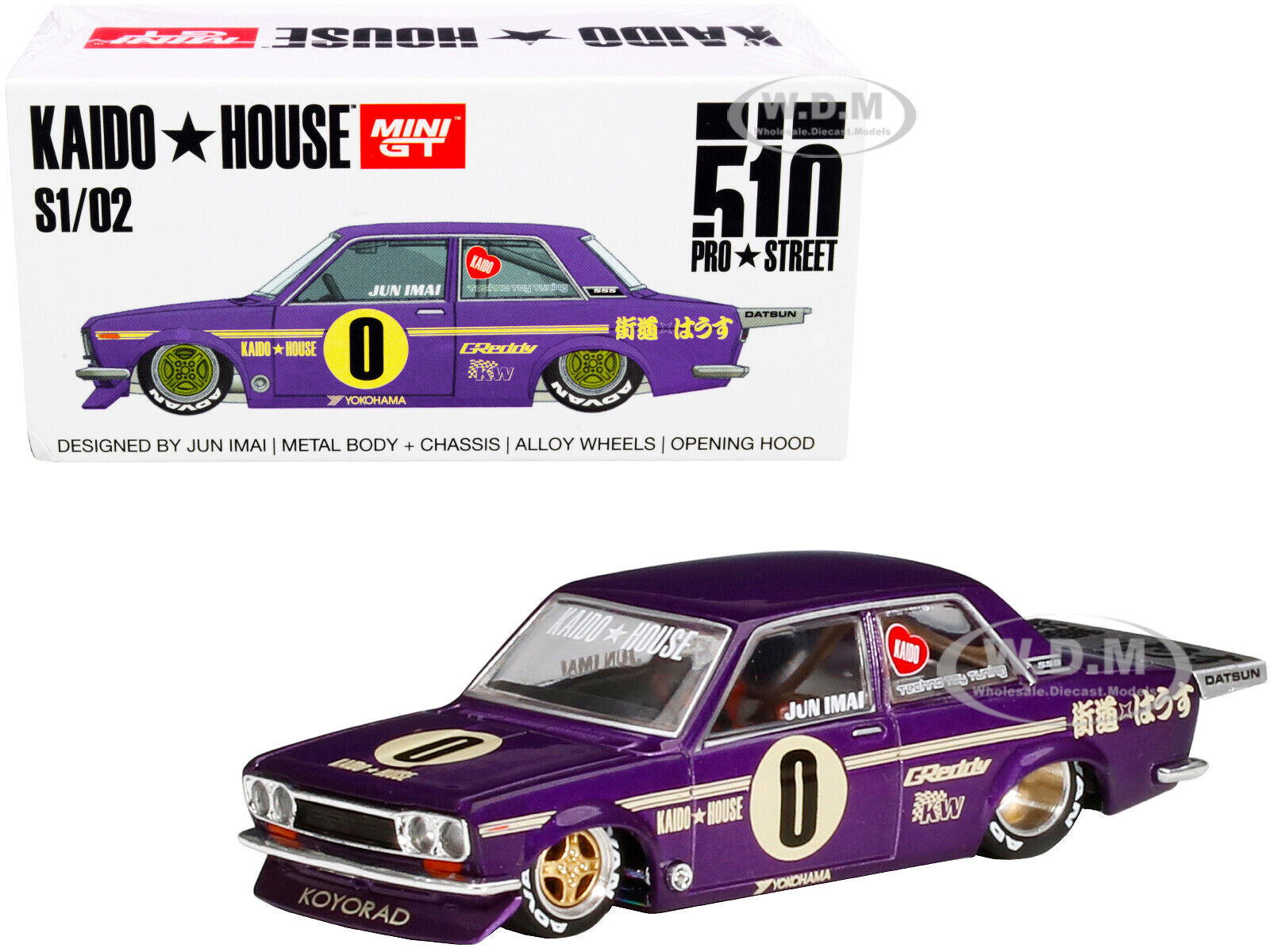 🎌🎌Kaido House Datsun 510 Pro Street S1/02 OG Purple KHMG002 1:64 H15🎌🎌